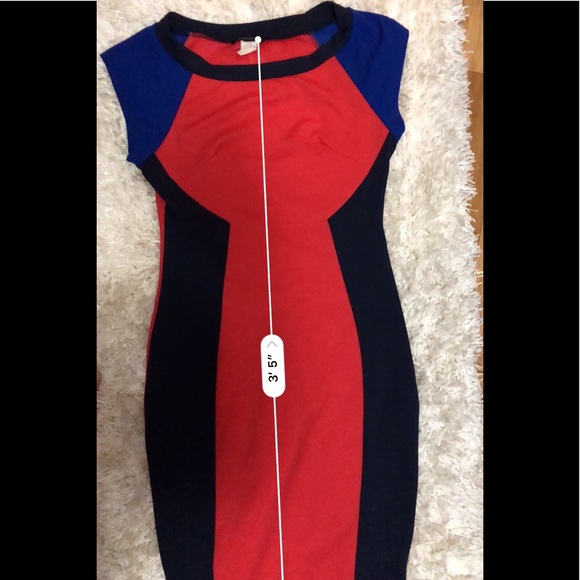 BEWARE | COLORBLOCK BODYCON DRESS | L - Picture 5 of 7